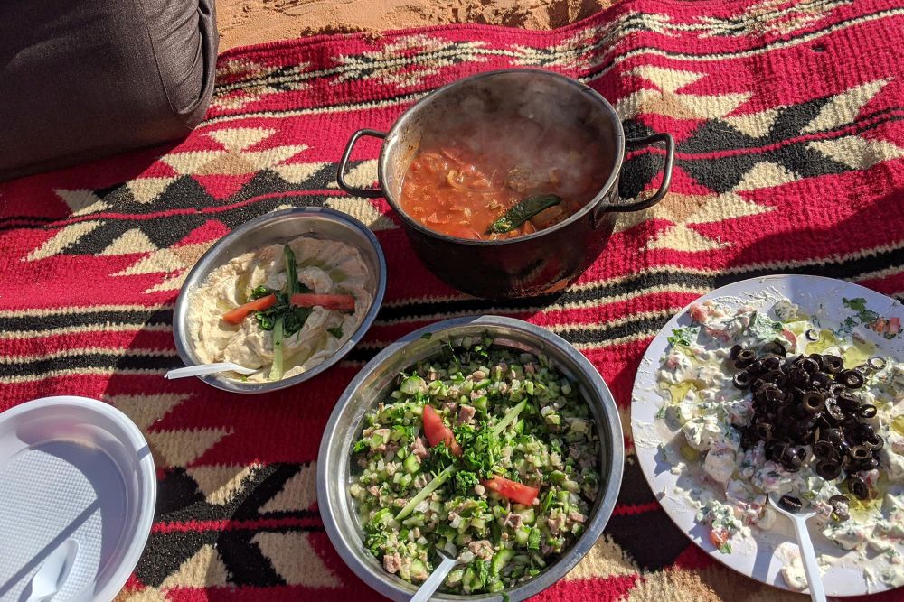 Wadi Rum Camp delicious lunch
